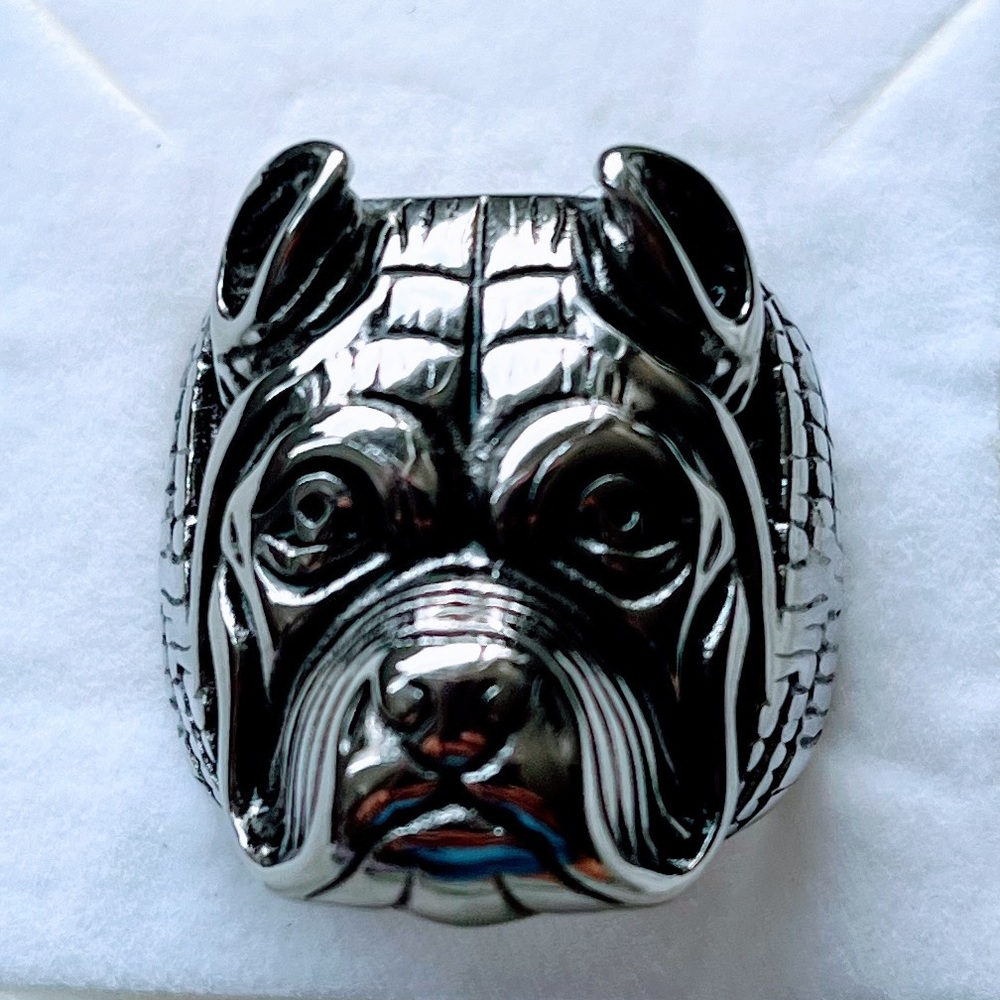 Silver Dog Ring